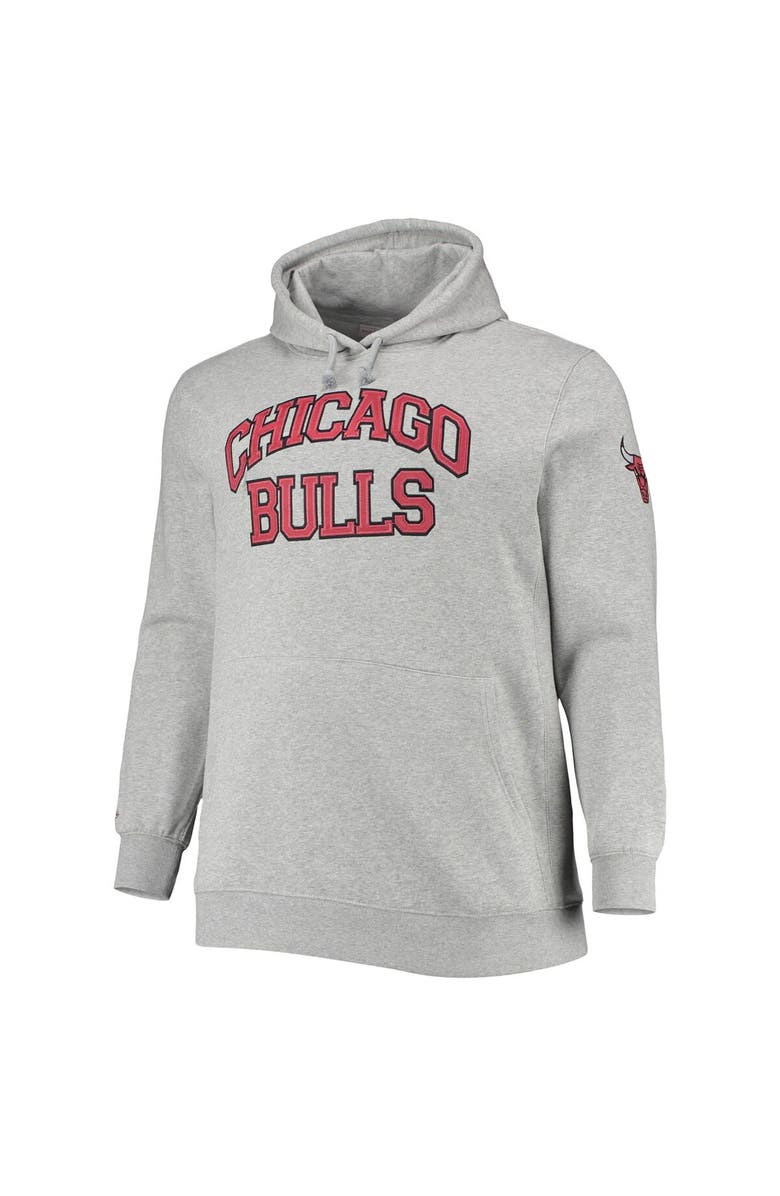 Mitchell & Ness Men's Mitchell & Ness Dennis Rodman Heathered Gray Chicago Bulls Big & Tall Name & Number Pullover Hoodie, Alternate, color,