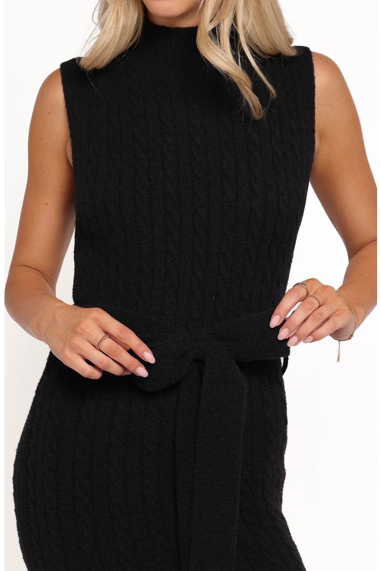 Wembley Sleeveless Midi Sweater Dress, Alternate, color, BLACK