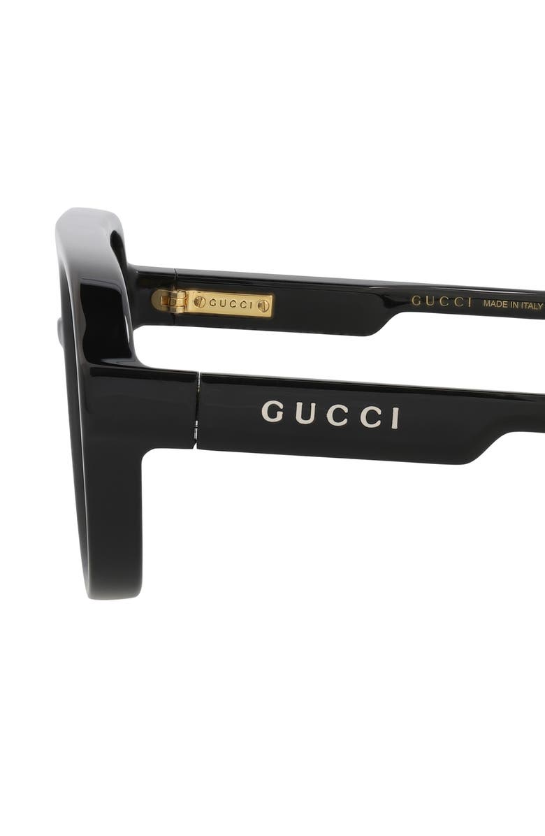 Gucci 58mm Aviator Sunglasses, Alternate, color, 