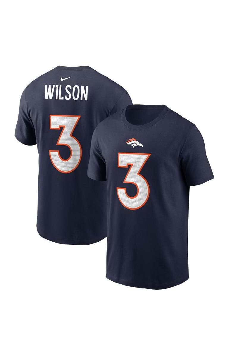 Nike Men's Nike Russell Wilson Navy Denver Broncos Player Name & Number T-Shirt, Main, color, 