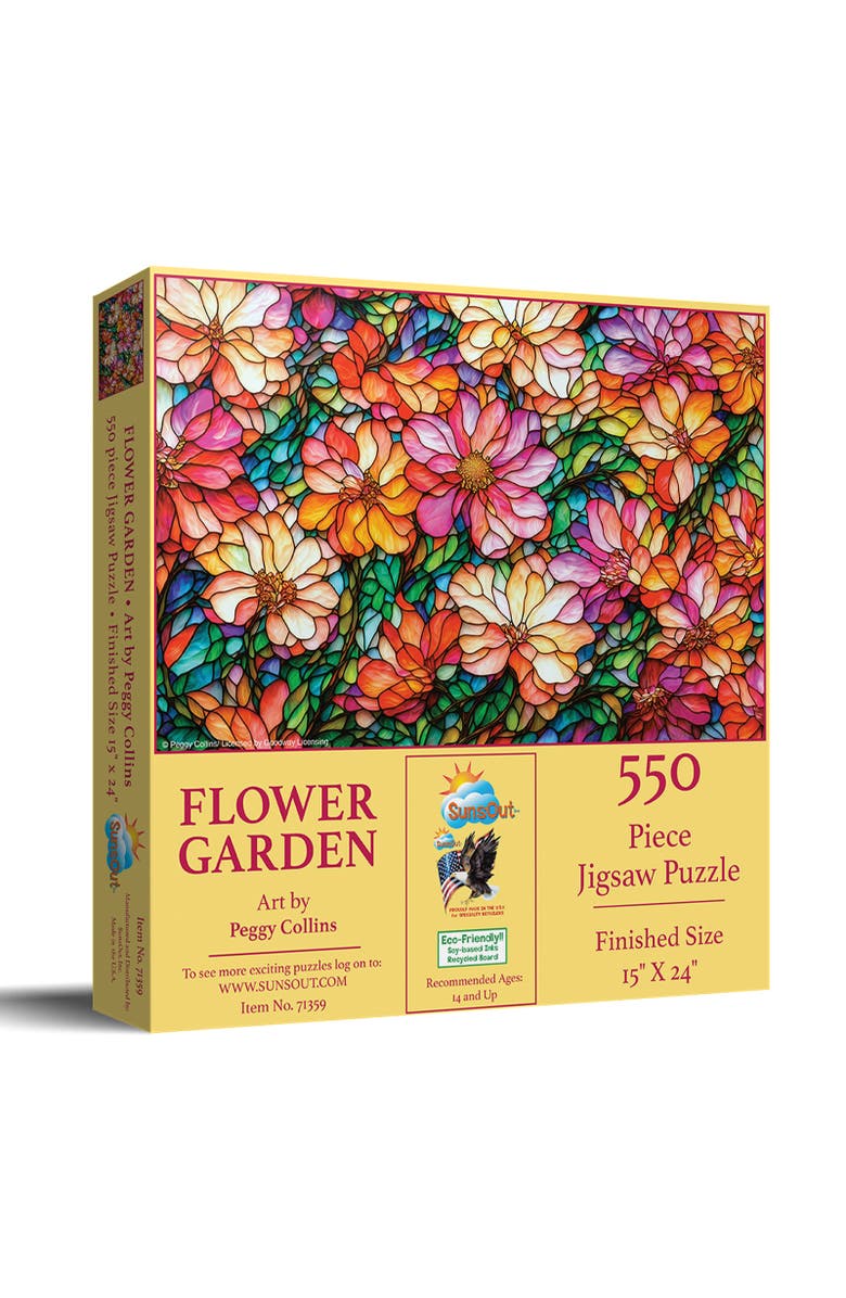Sunsout Flower Garden 550 piece Jigsaw Puzzle for Adults, Main, color, Multicolor