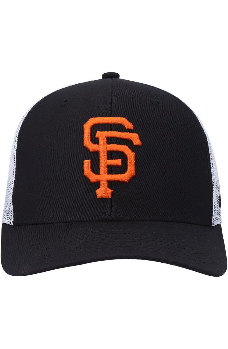 '47 Men's '47 Black/White San Francisco Giants Primary Logo Trucker Snapback Hat, Alternate, color,