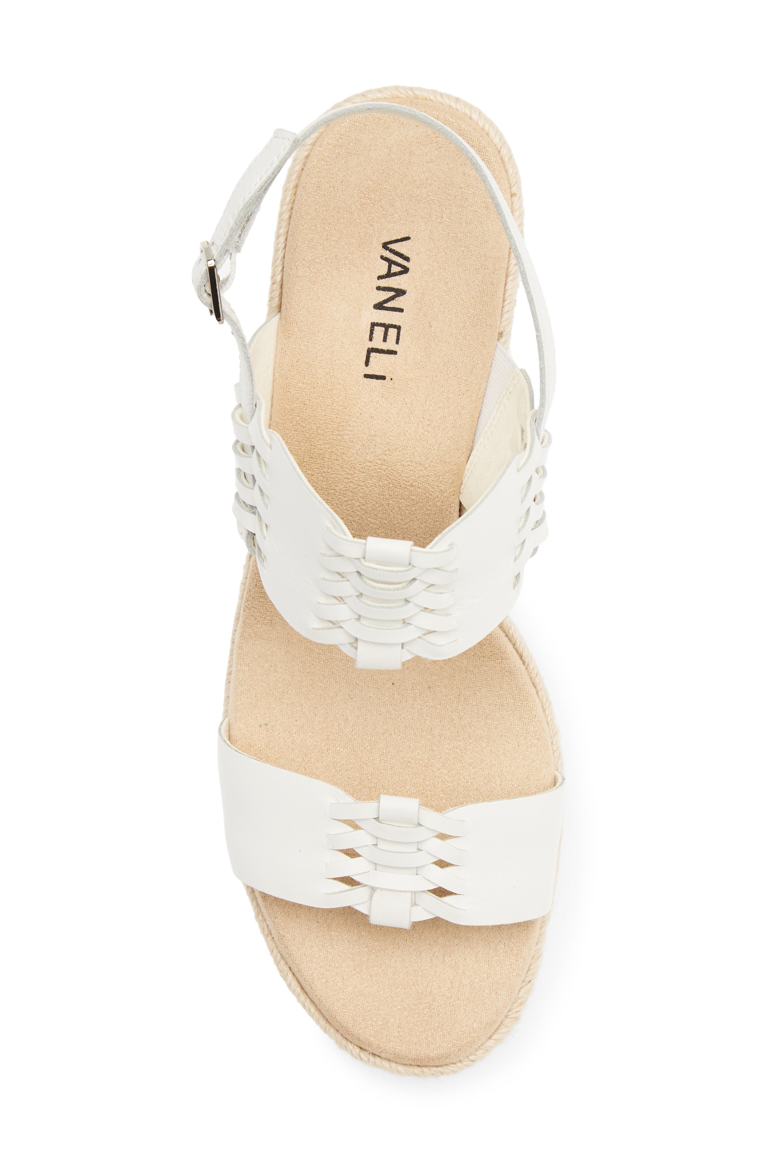 Laleh Wedge Espadrille Sandal, Alternate, color, WHITE