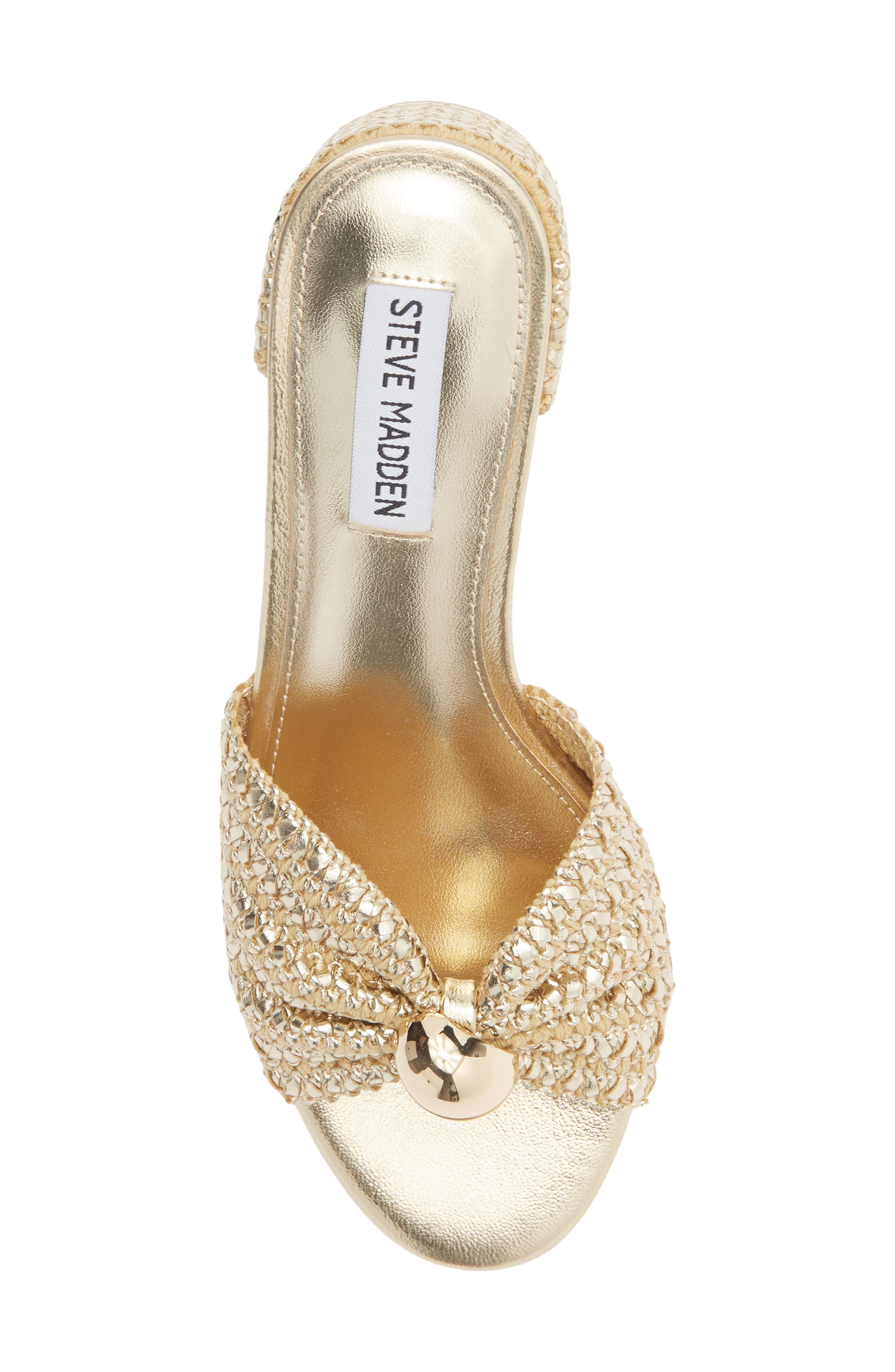 Melodee Woven Slide Sandal, Alternate, color, GOLD