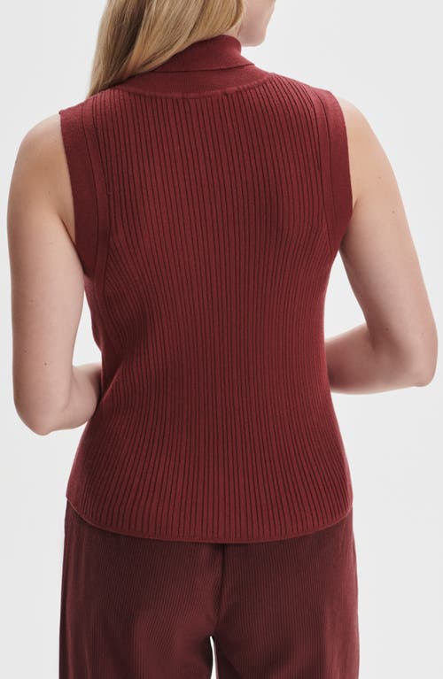 Varley Anastasia Sleeveless Turtleneck In Burgundy