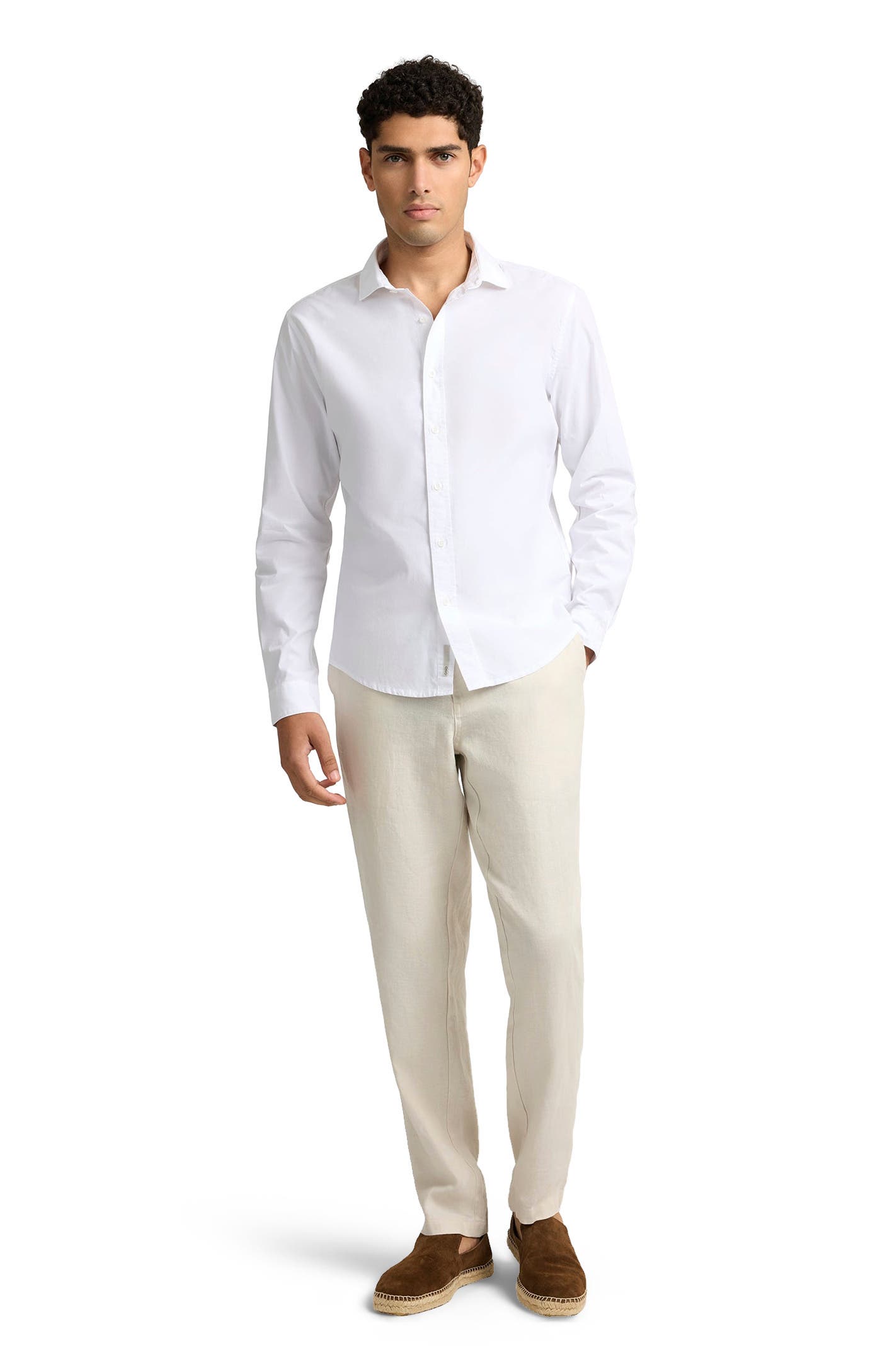 Poplin Long Sleeve Button Down Shirt