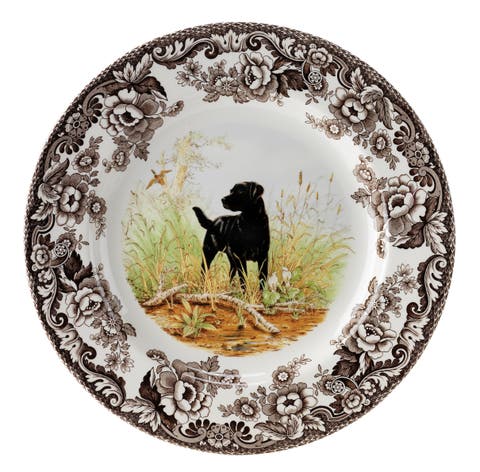 Woodland Hunting Dogs 8" Salad Plate