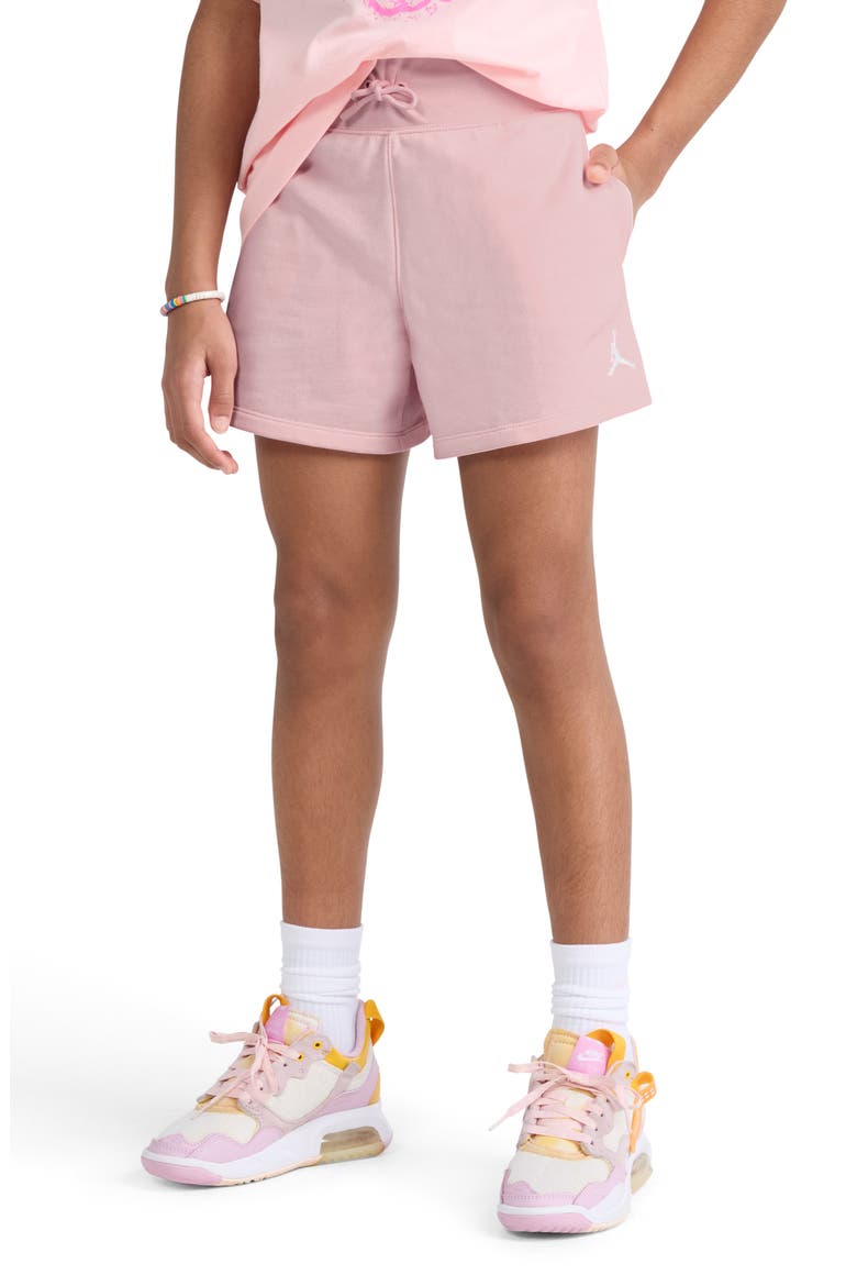 Kids' Brooklyn Fleece Pull-On Shorts, Alternate, color, NIKE PINK BLOOM