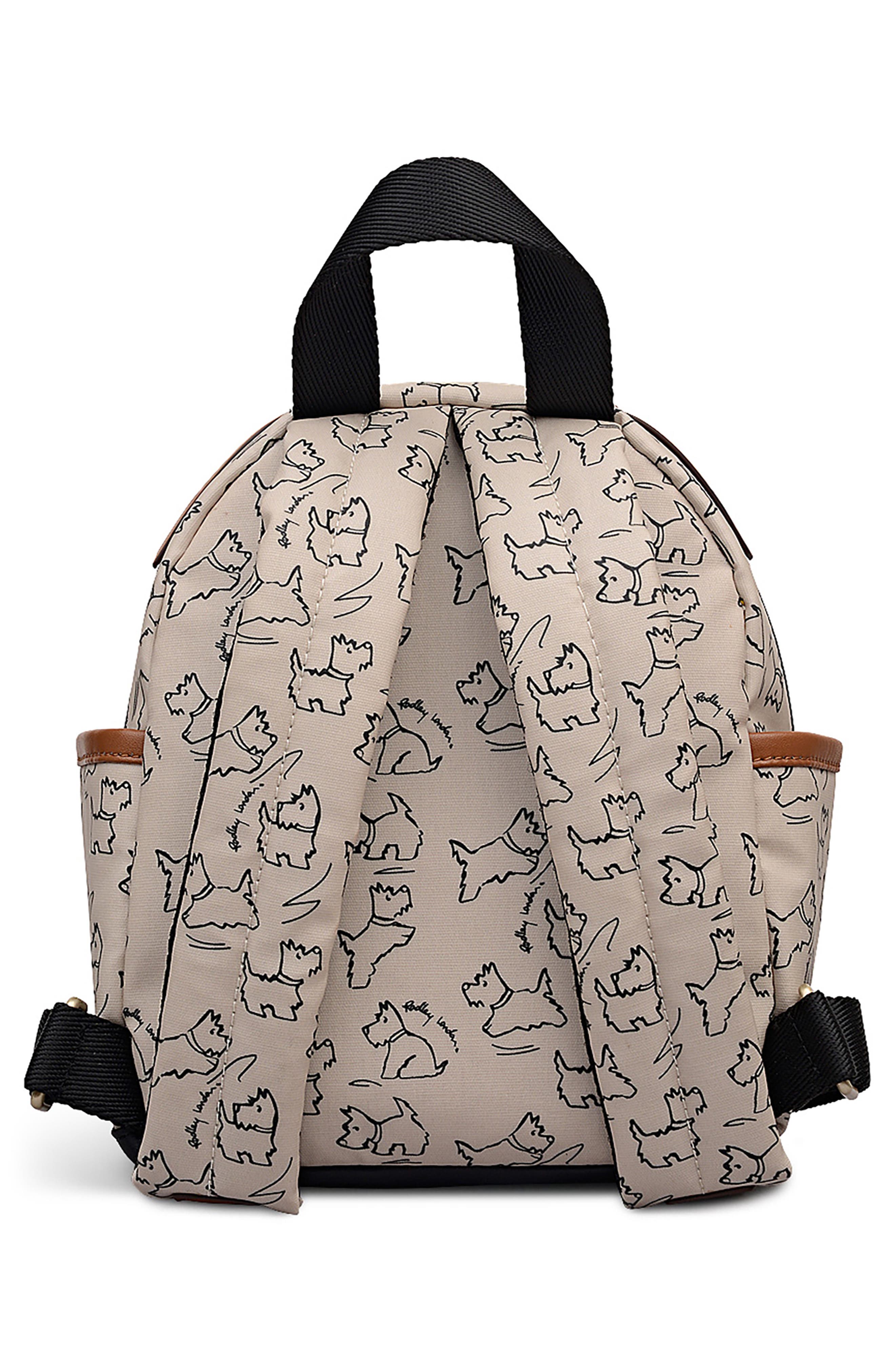 Radley Sketch Street Mini Zip Top Backpack, Alternate, color, Chalk