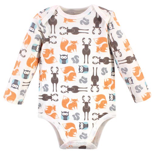 Hudson Baby Cotton Long-sleeve Bodysuits 5-pack In Multi