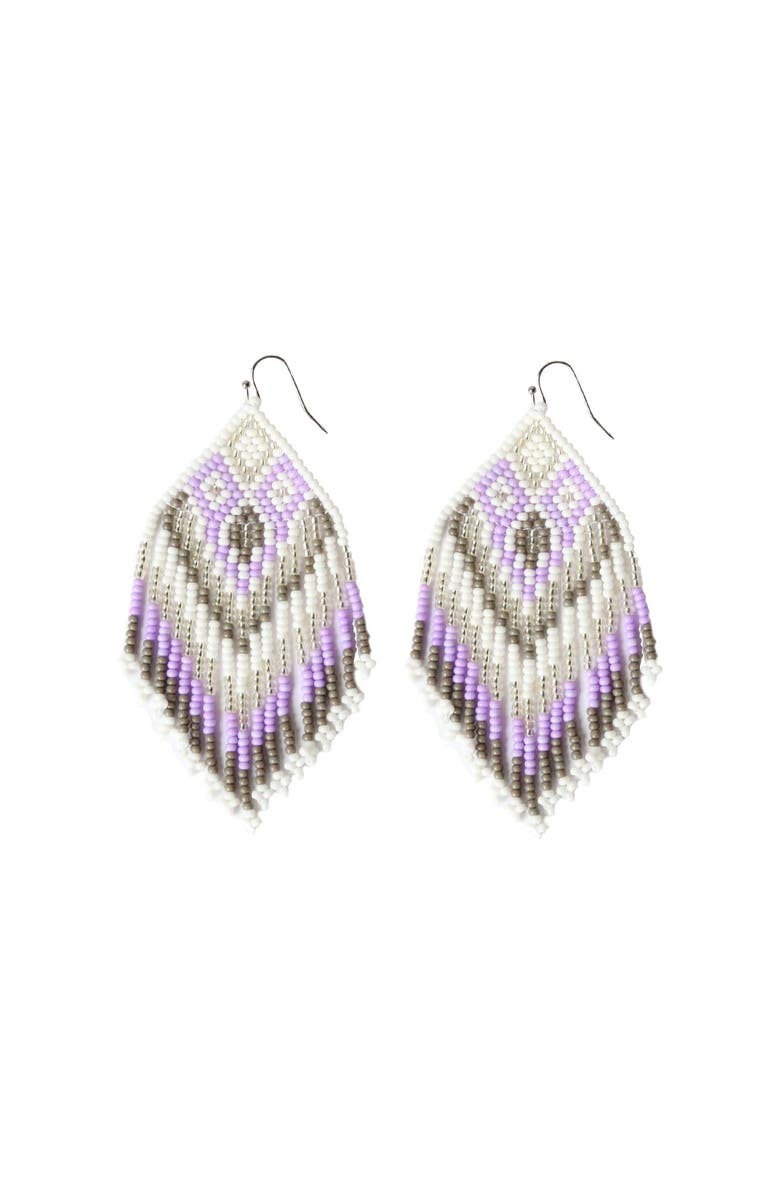 Fosterie Lilac Embera Earrings, Main, color,