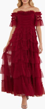 Needle & Thread Aviana Off-Shoulder Gown