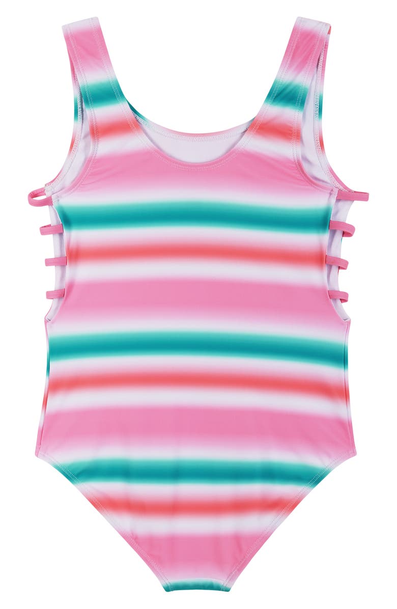 Andy & Evan Kids' Strappy Cutout One-Piece Swimsuit, Alternate, color, 