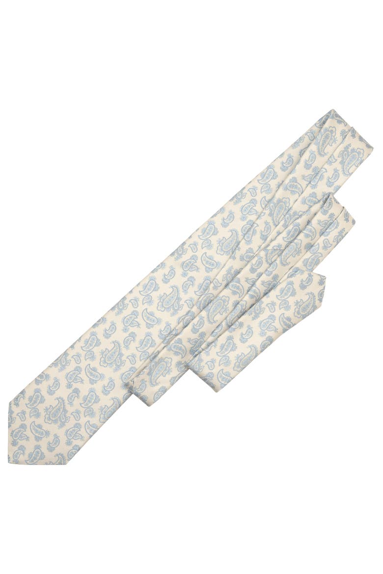 Colombo - Silk Jacquard Tie for Men, Alternate, color, Sky Blue