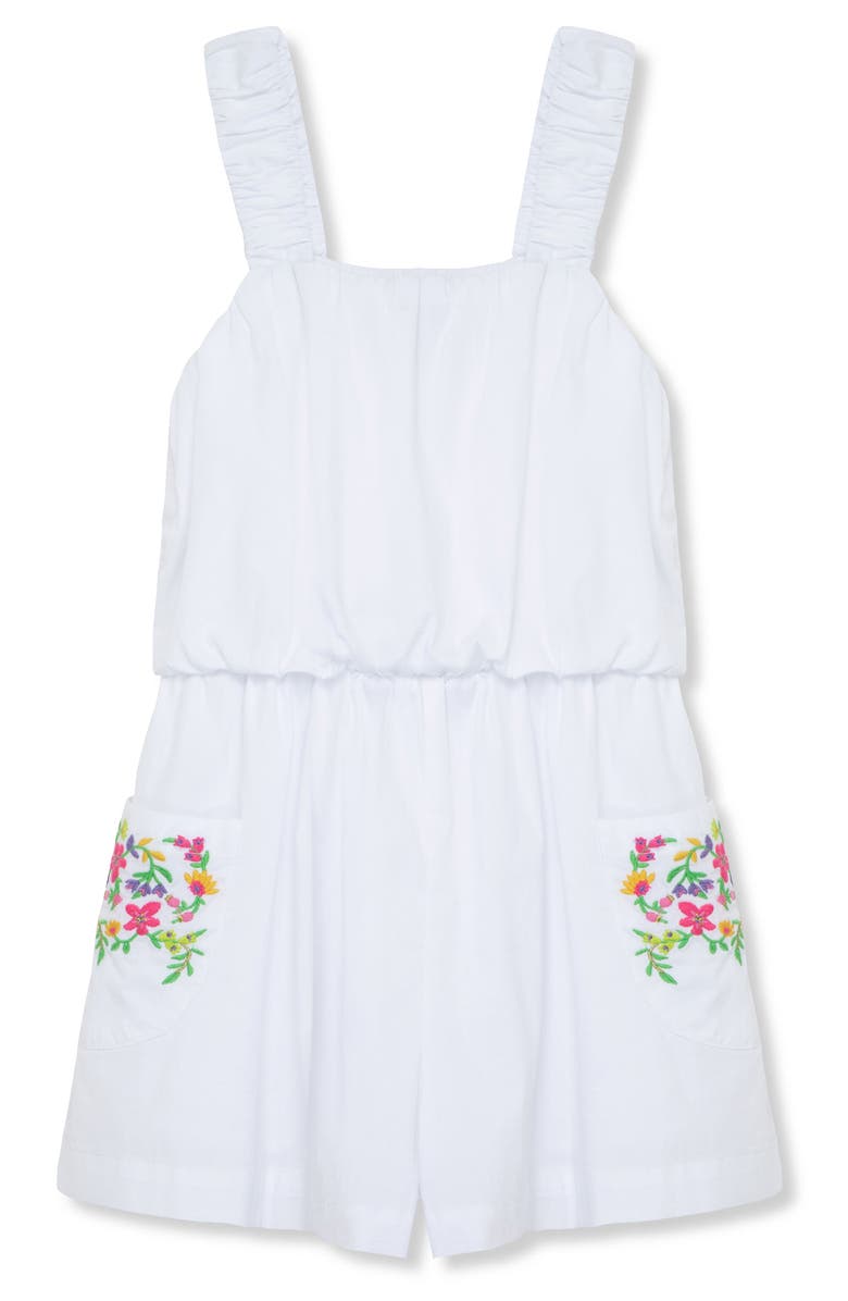 Peek Aren't You Curious Kids' Embroidered Tank Romper, Main, color,
