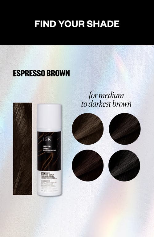 Igk Never Miss Root & Scalp Touch-up Spray In Brown