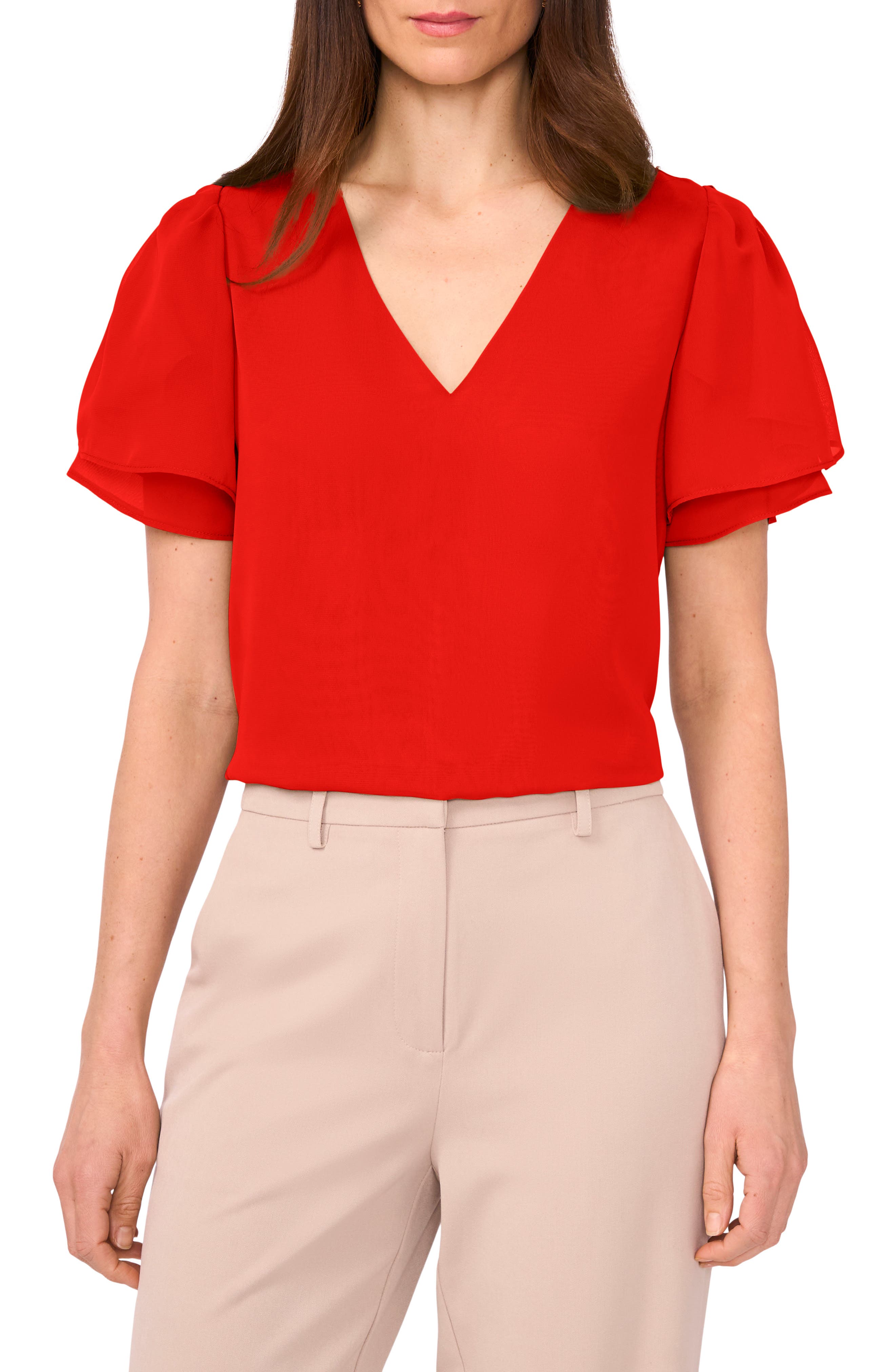 vince camuto ruffle sleeve blouse