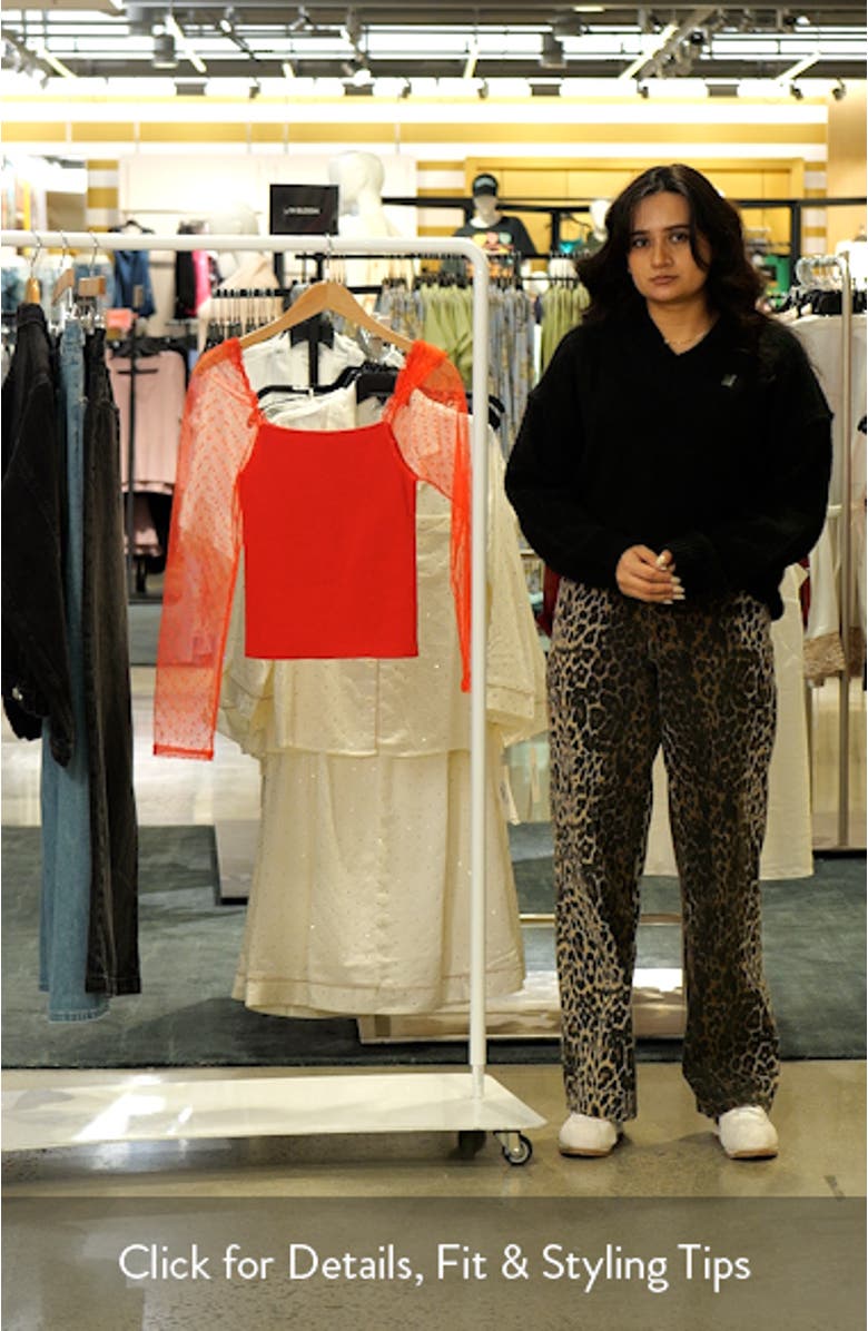 Rigala Dotted Long Sleeve Knit Top, sales video thumbnail