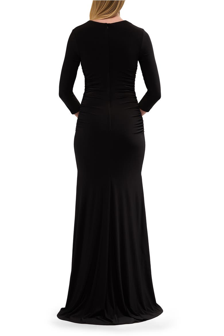 Simple Jersey Dress with Ruching and Sweetheart Neckline, Alternate, color, Black