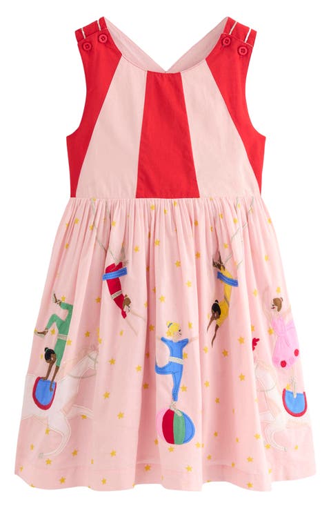 Kids' Zadie Acrobat Appliqué Cotton Sundress (Toddler, Little Kid & Big Kid)