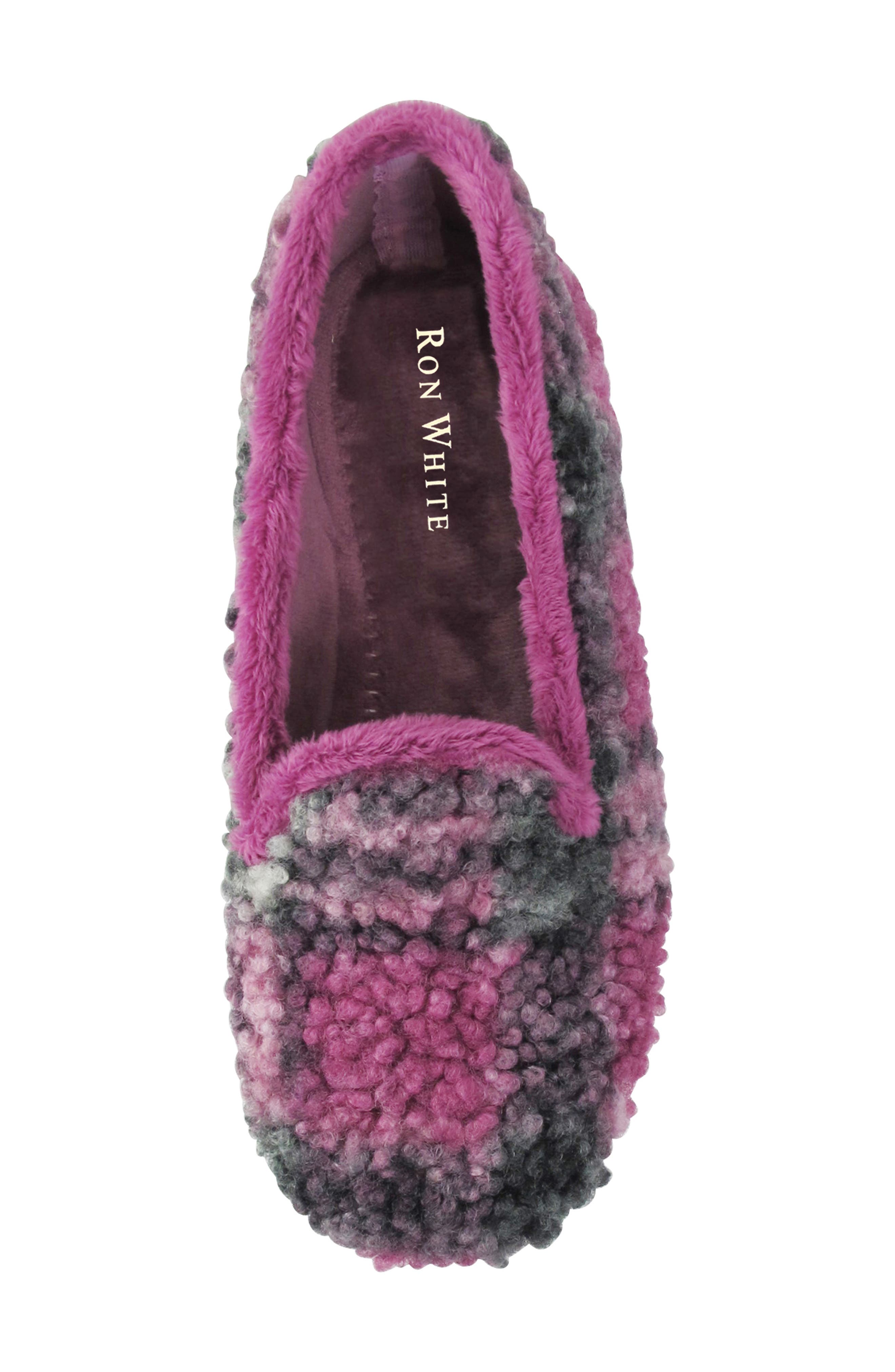 Petunia Boucé Wool Slipper, Alternate, color, RASPBERRY
