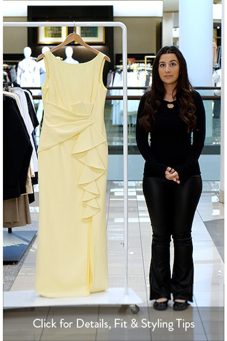 Cascade Ruffle Sleeveless Gown video