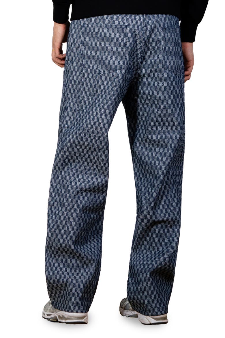 Formula Check Baggy Wide Leg Jeans, Alternate, color, INDIGO CHECKER