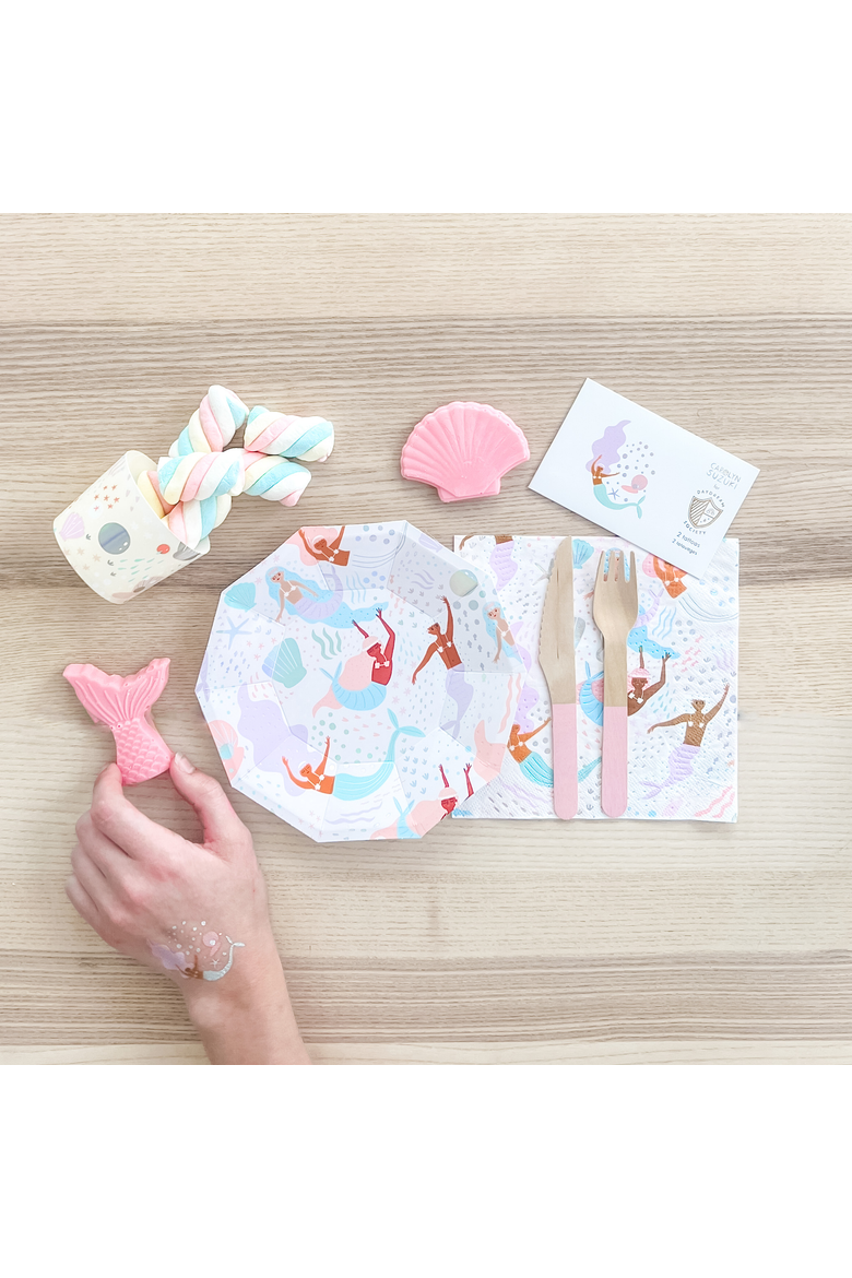 Mermaid Large Napkins, Alternate, color, Assorted Pre-Pack