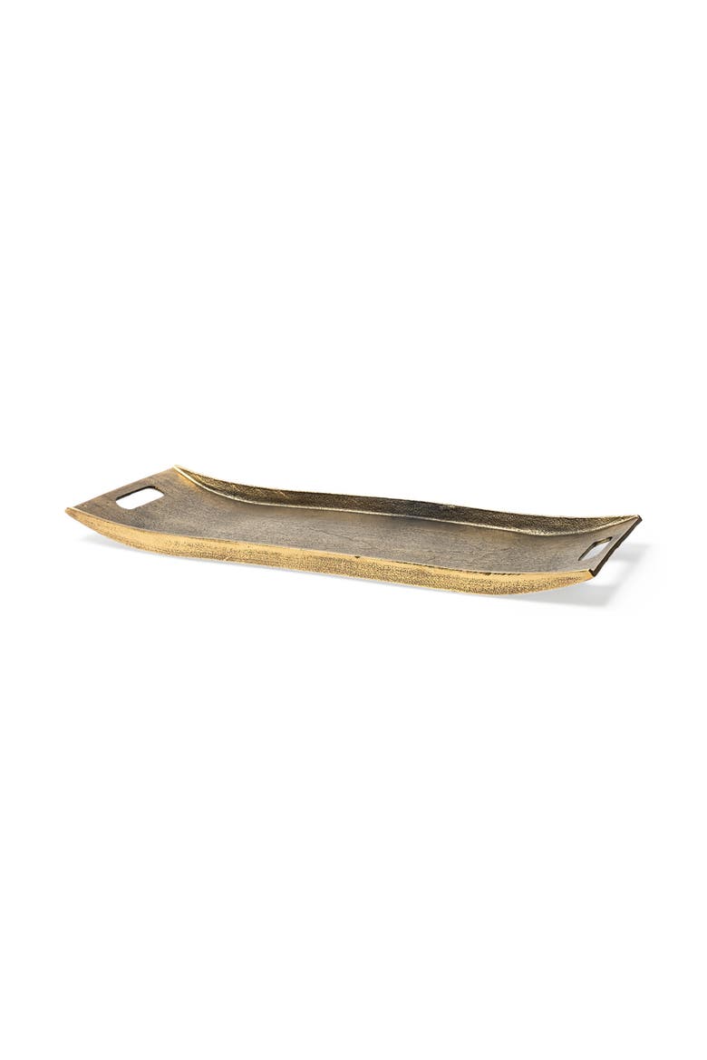 Drey Rectangular Tray, Main, color, Gold