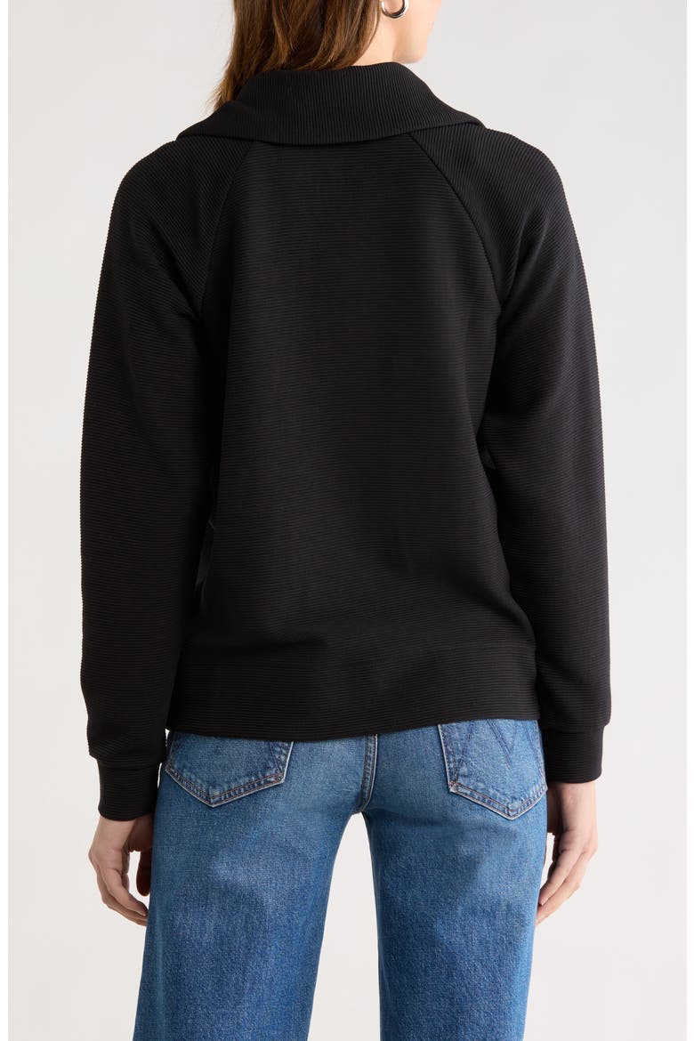 Ottoman Half Zip Pullover, Alternate, color, BLACK
