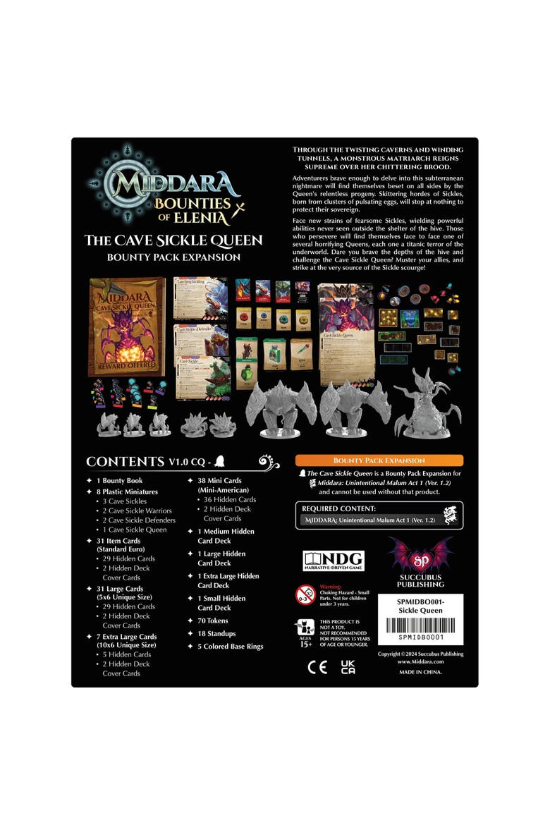 Cave Sickle Queen, Bounty Pack Expansion, 8 Plastic Miniatures, Alternate, color, Multicolored