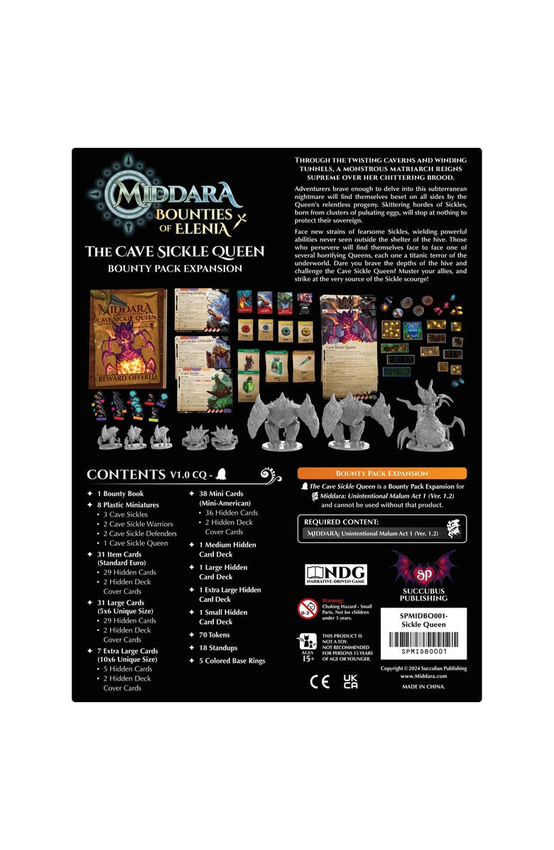 Middara Cave Sickle Queen, Bounty Pack Expansion, 8 Plastic Miniatures, Alternate, color, 
