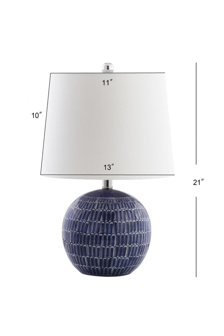 Ronald 21" Ceramic LED Table Lamp, Navy, Alternate, color, Navy