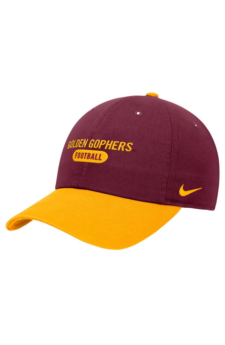 Nike Men's Nike Maroon Minnesota Golden Gophers Colorblock Club Adjustable Hat, Main, color, Maroon