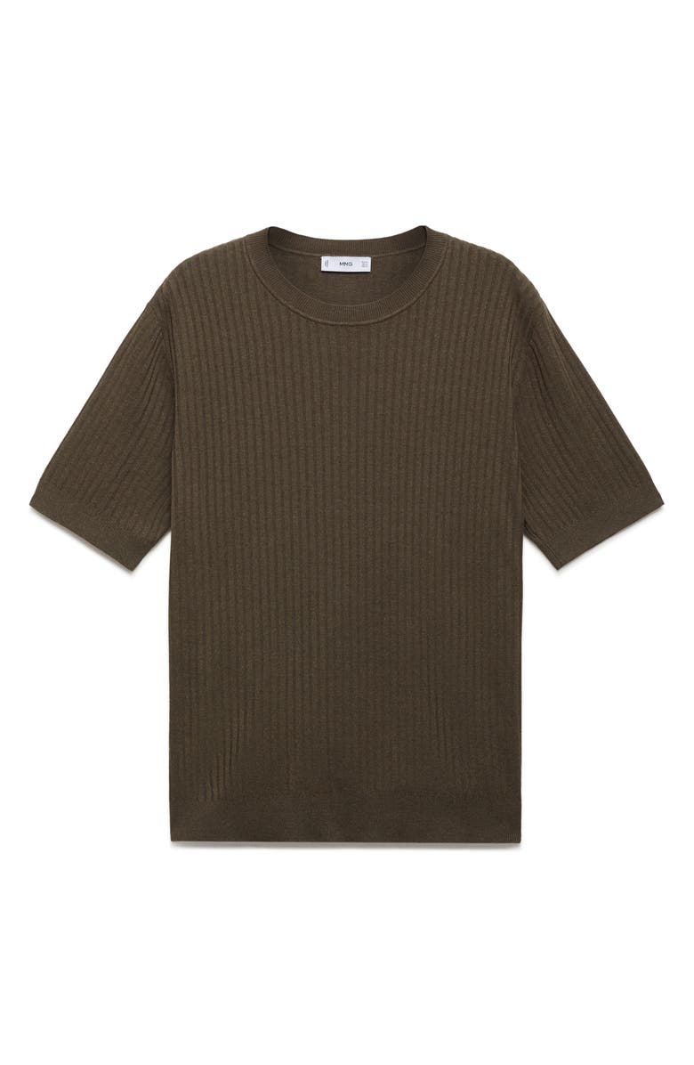 MANGO Textured Stripe Knit Top, Alternate, color, 