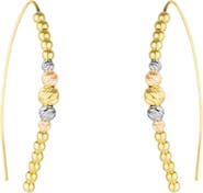 Spero London Beaded Pull Through Sterling Silver Earrings