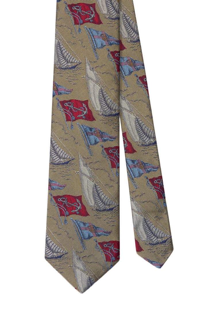 Robert Boat Flags Best of Class Necktie, Main, color, Gold