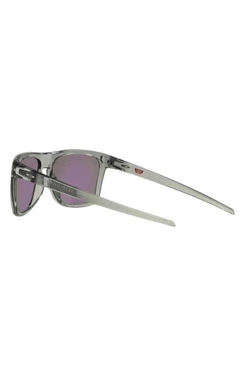 Oakley 57mm Polarized Rectangular Sunglasses In Grey Metal