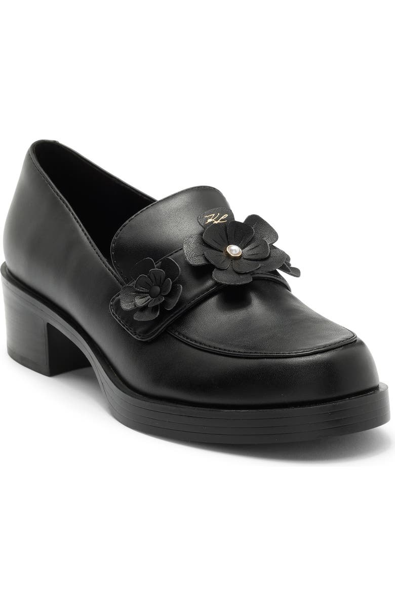 KARL LAGERFELD PARIS Camilia Fleur Loafer, Main, color, Black