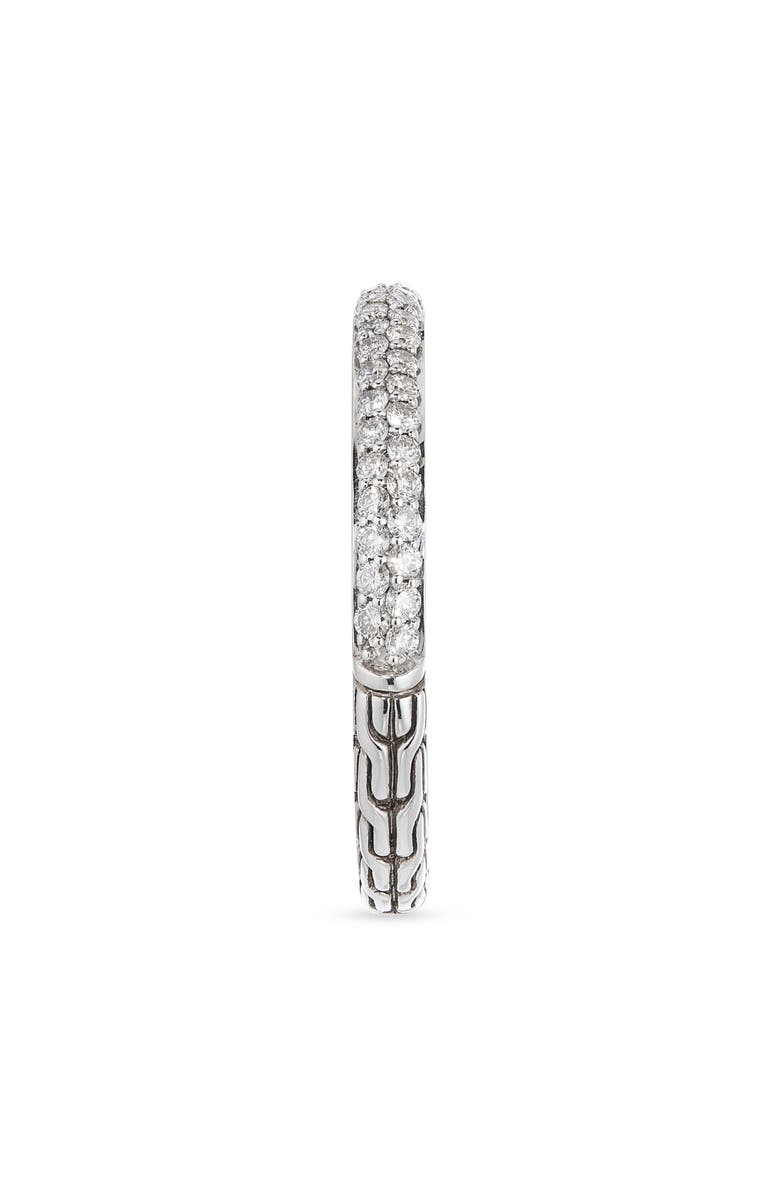 John Hardy JH Essentials Silver Diamond Pavé (0.36ct) 2.5mm Band Ring, Alternate, color, Silver
