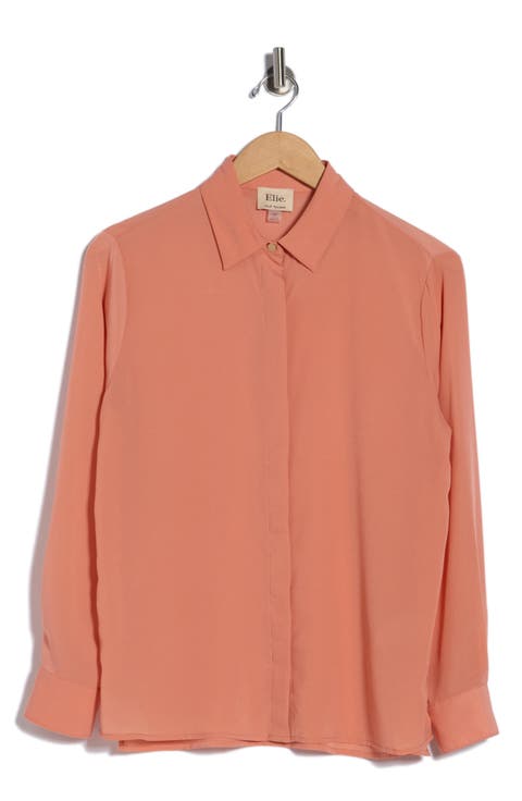 Hidden Placket Long Sleeve Shirt