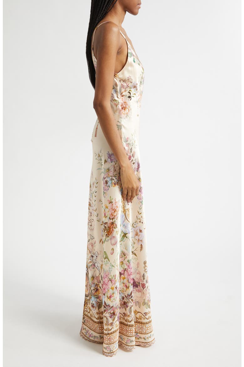 Adorned in Aranjuez Bias Cut Silk Slipdress, Alternate, color, ADORNED IN ARANJUEZ