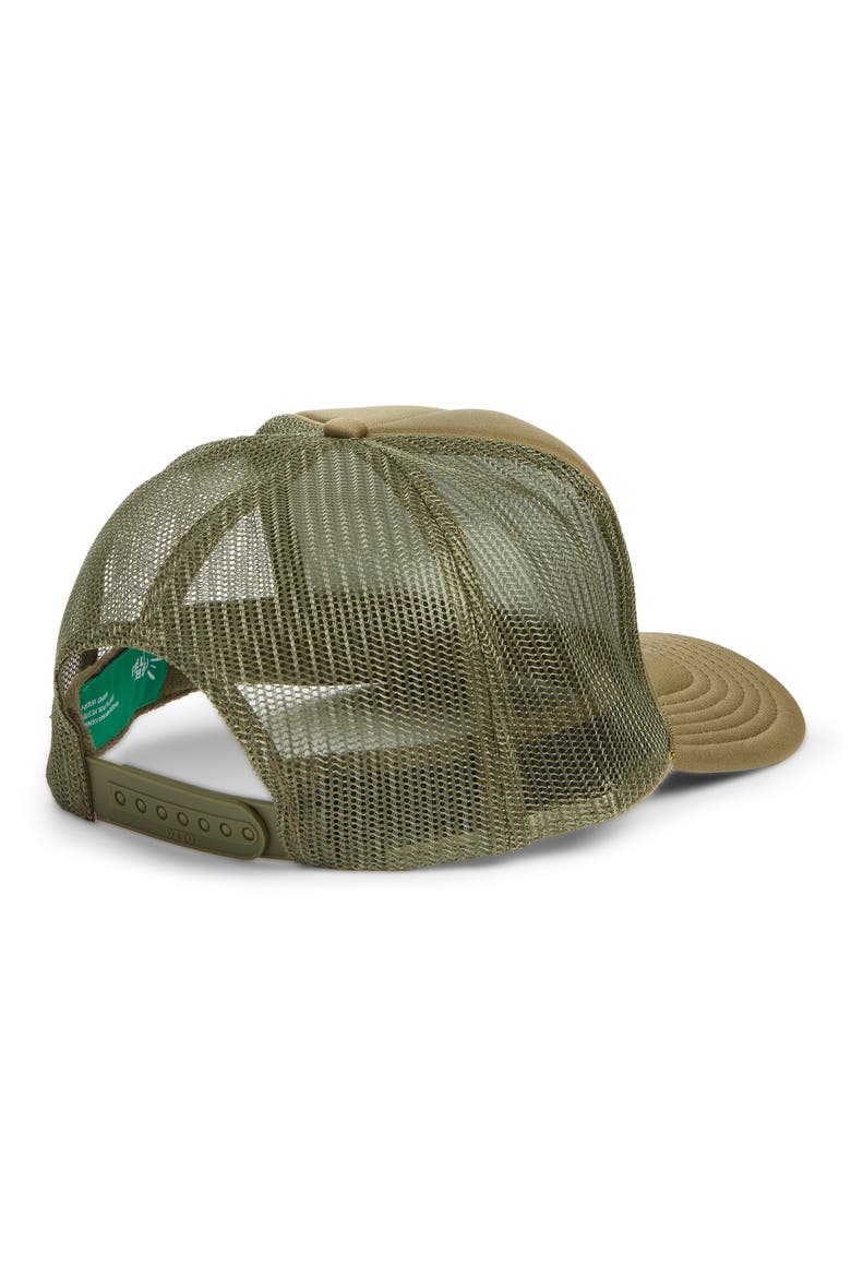 Soleil Sun Trucker Hat, Alternate, color, OLIVE