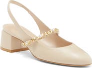 Stuart Weitzman Pearl Chain Slingback Strap