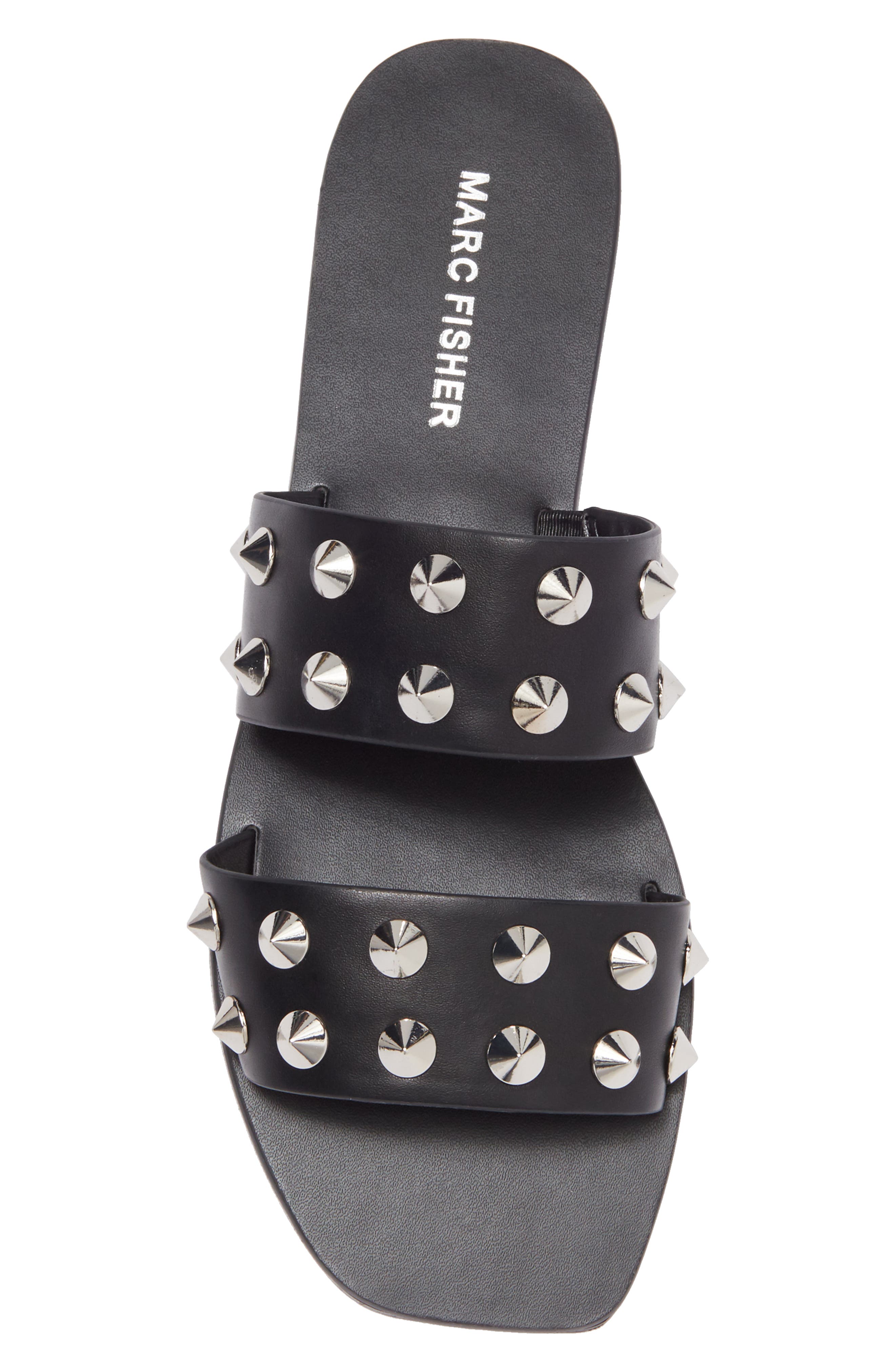 Marc Fisher Bolive Studded Flat Sandals, Alternate, color, 