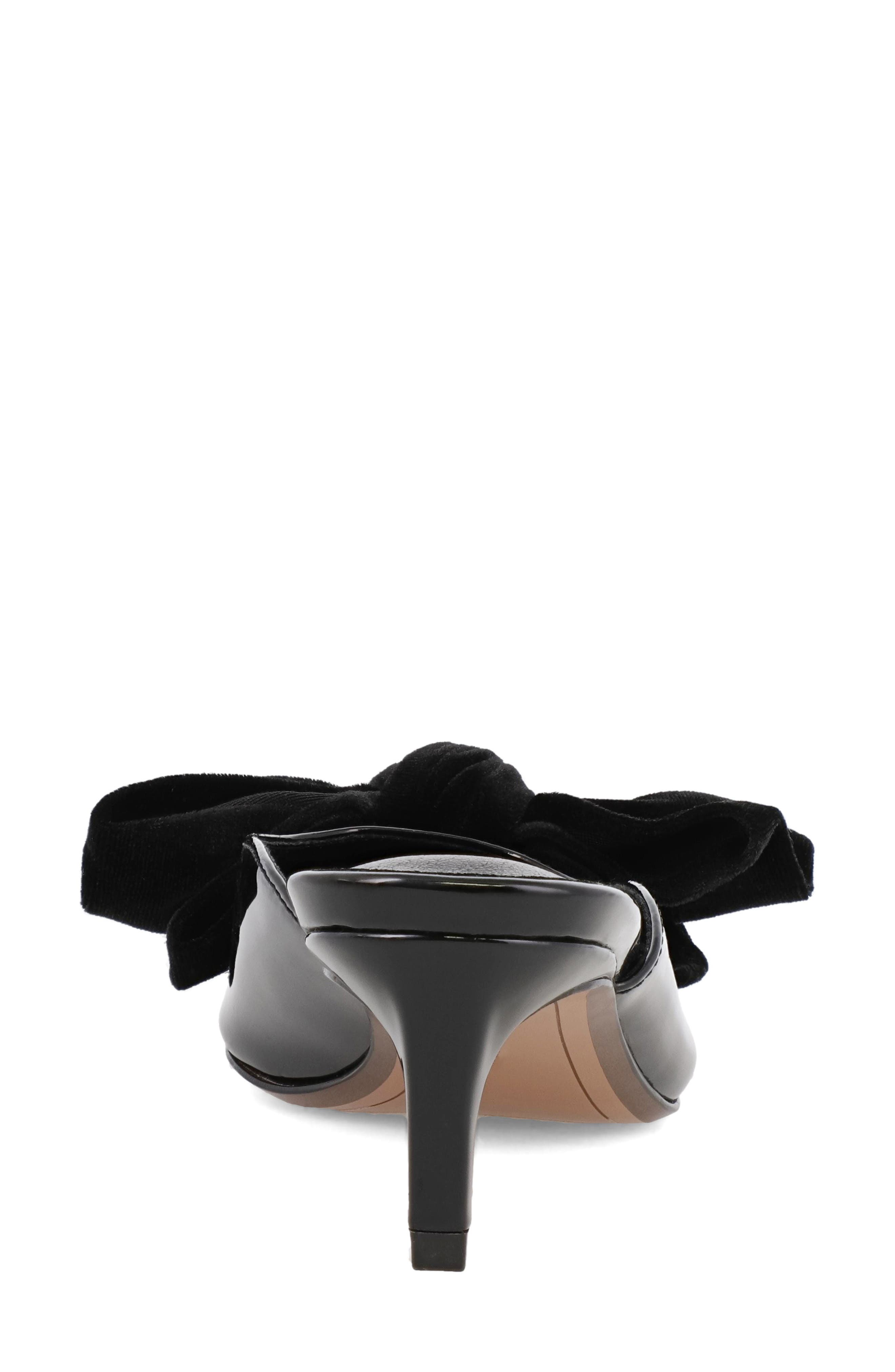 MIA Chantelle Velvet Bow Mule, Alternate, color, Black
