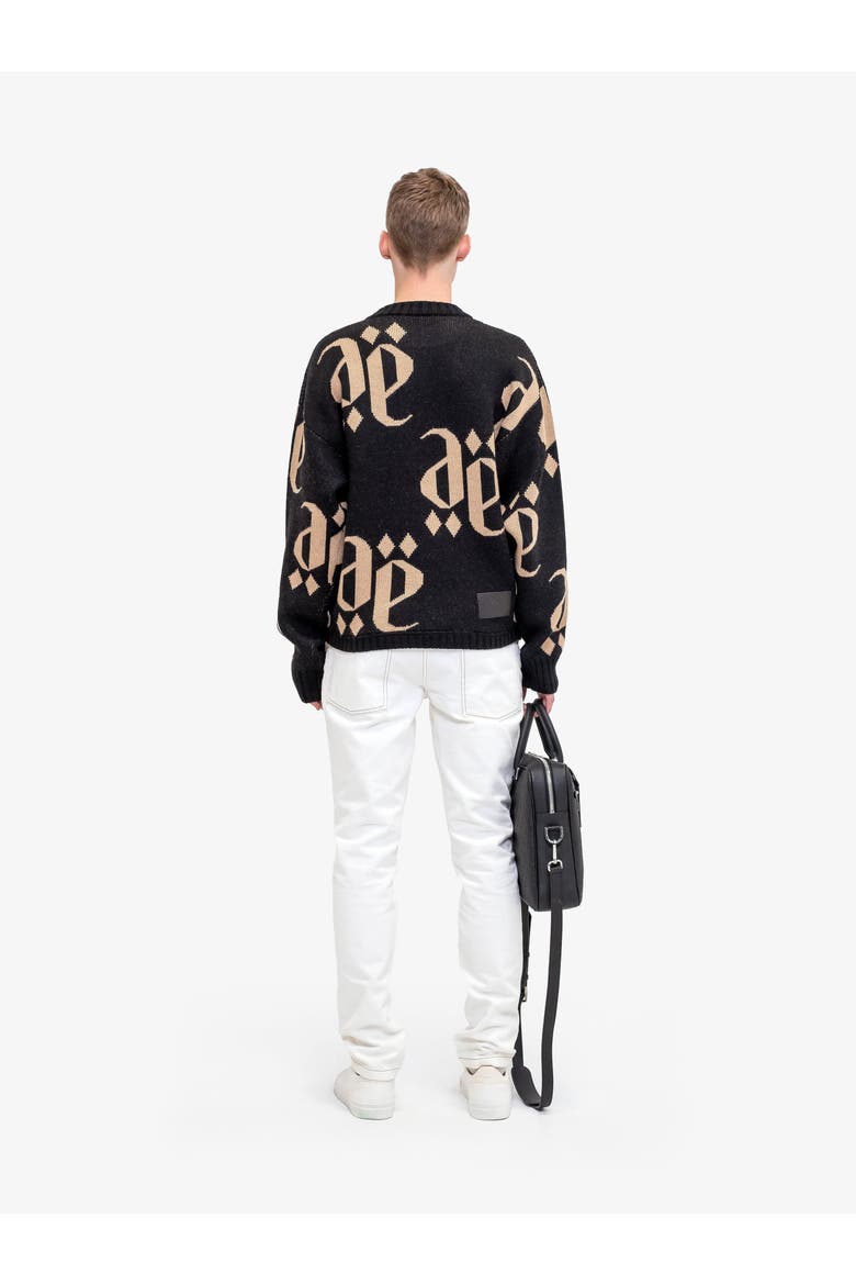 NERO CASTANO MONOLINK SWEATER, Alternate, color, Black