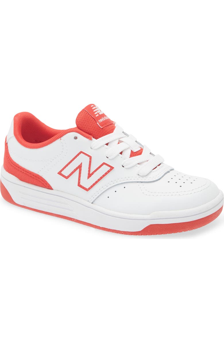 New Balance Kids' BB80 Sneaker, Main, color, White/ True Red