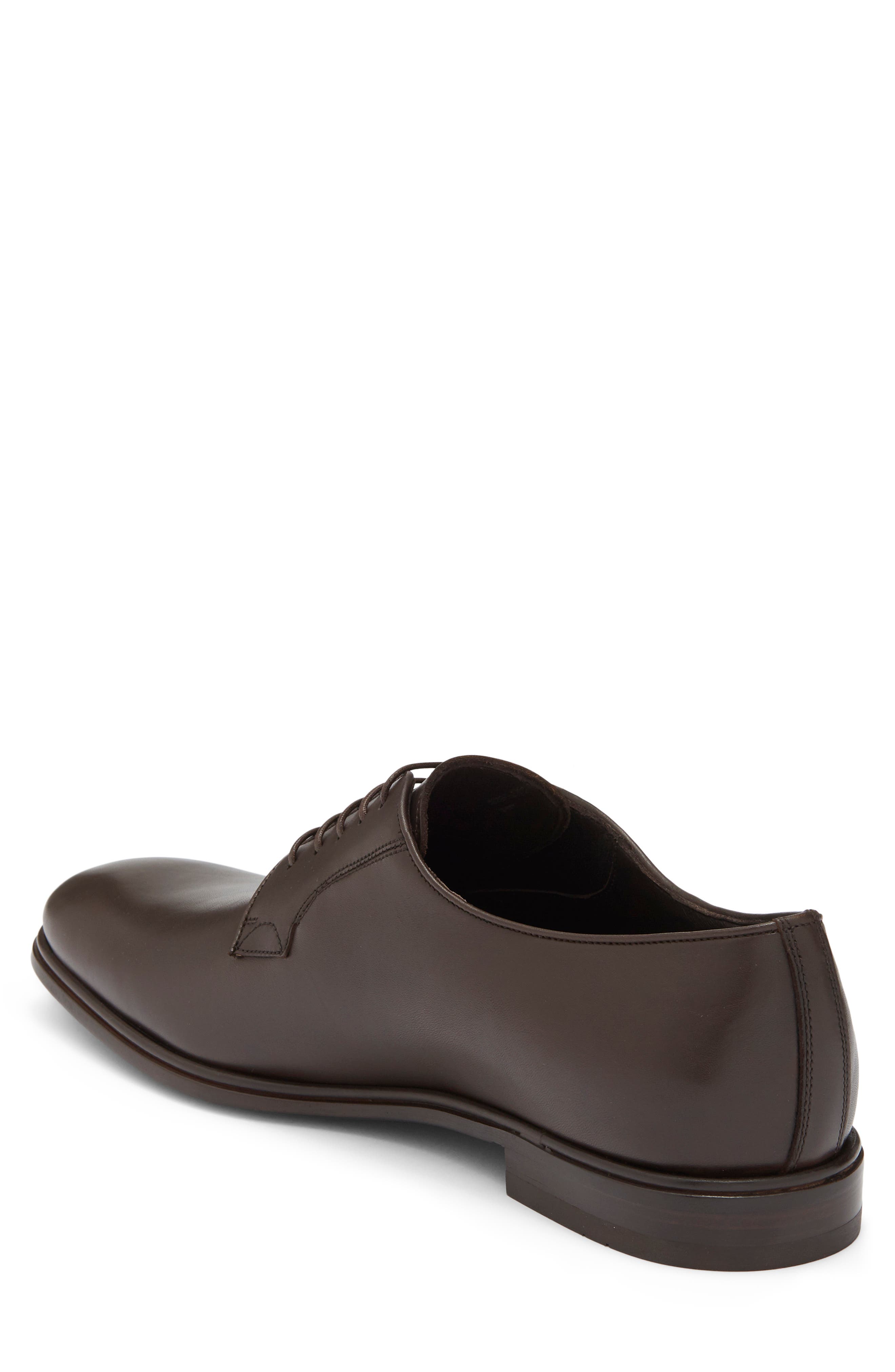FERRAGAMO Leather Derby, Alternate, color, Brown