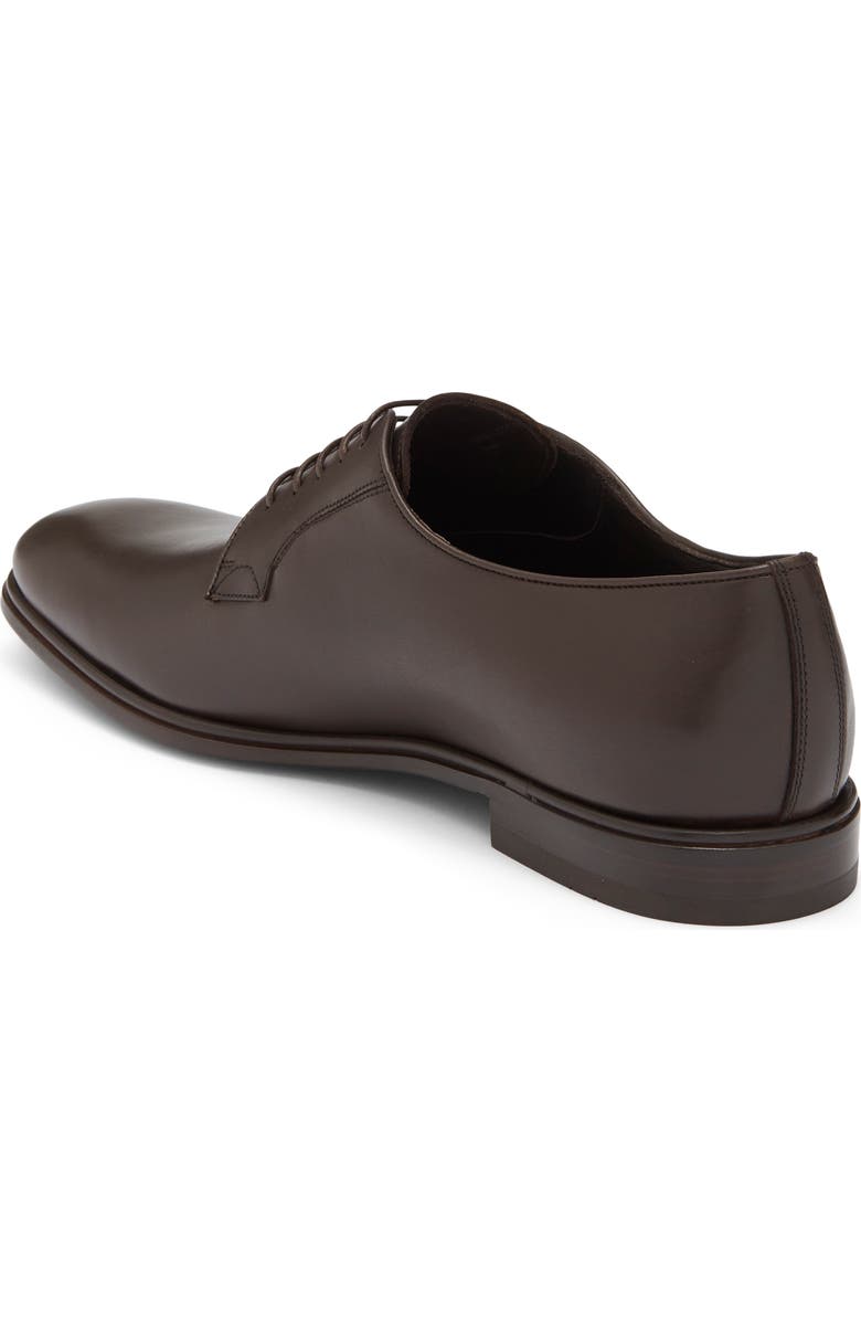 FERRAGAMO Leather Derby, Alternate, color, Brown